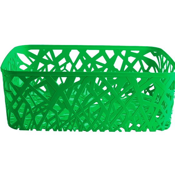 Home goods. Rectangular basket (BPA FREE Polypropyle) Green